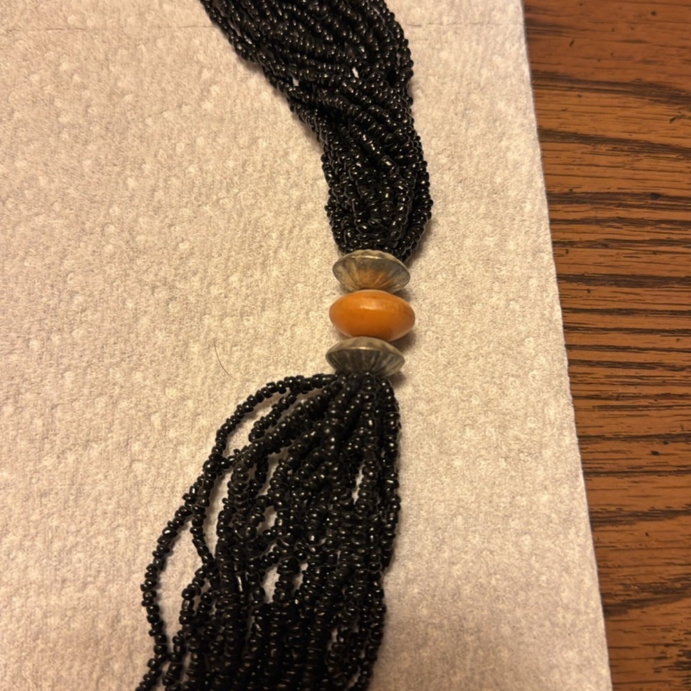 Indian Multi Strands Beaded Statement Necklace In… - image 3